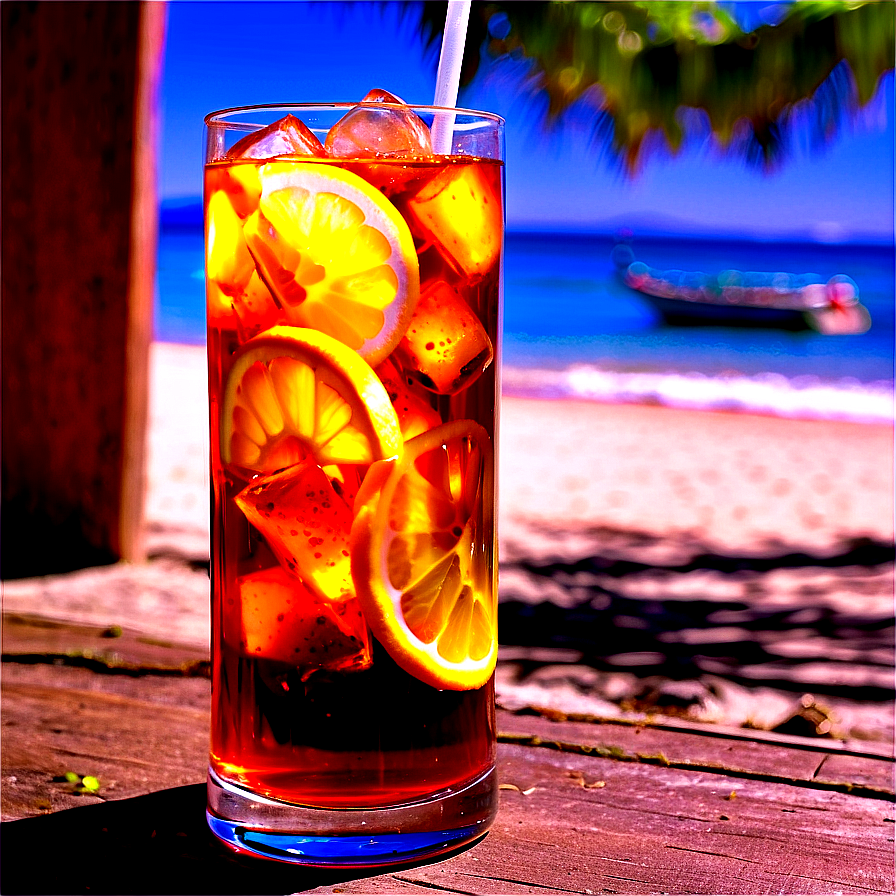 Iced Tea In Seaside Png Gxo63 PNG image