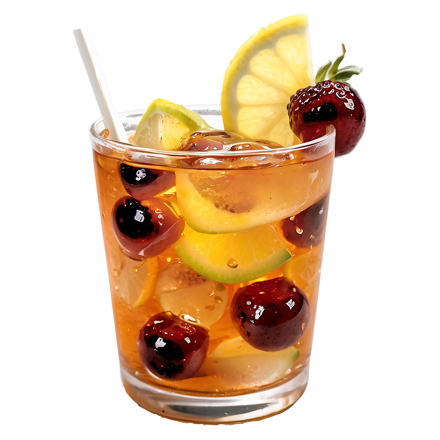 Iced Tea With Fruit Garnish Png 34 PNG image