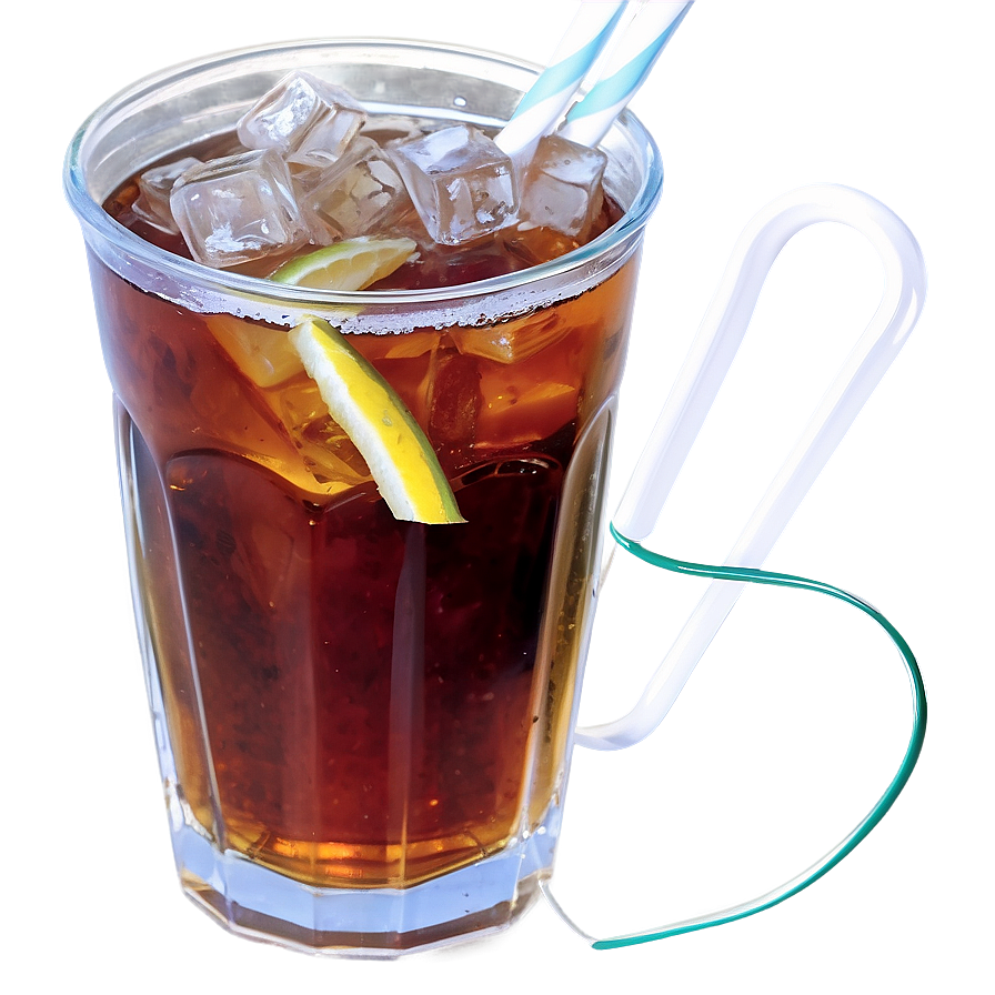 Iced Tea With Straw Png 06242024 PNG image