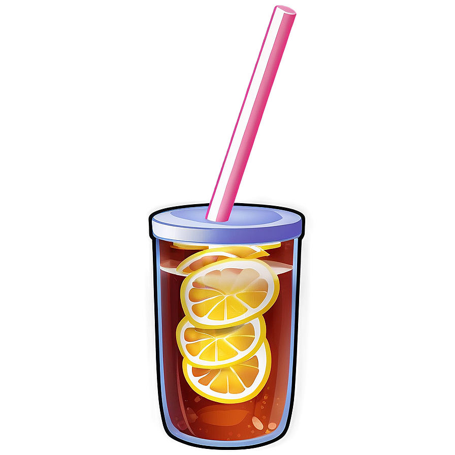 Iced Tea With Straw Png 84 PNG image