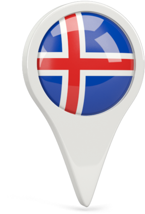 Iceland Flag Map Pin PNG image
