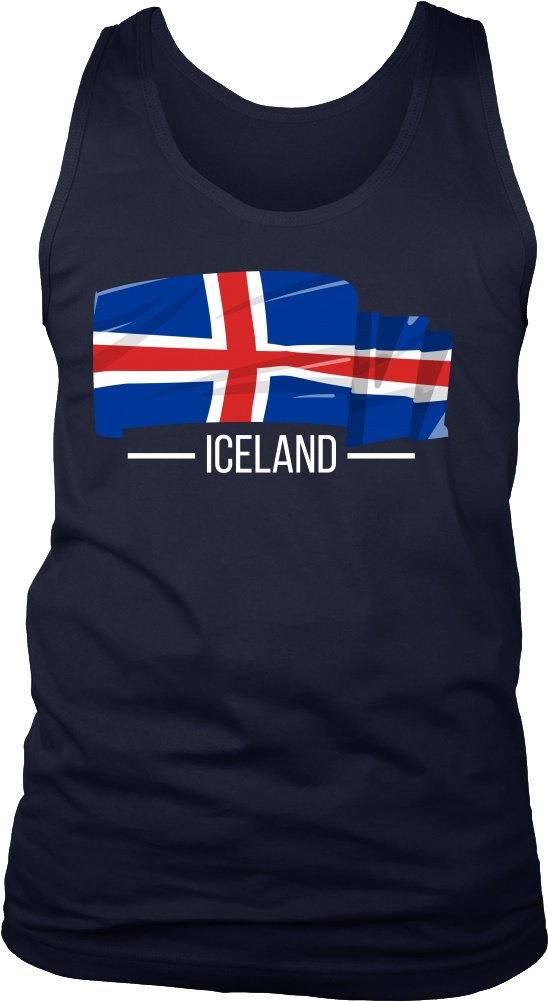 Iceland Flag Tank Top PNG image