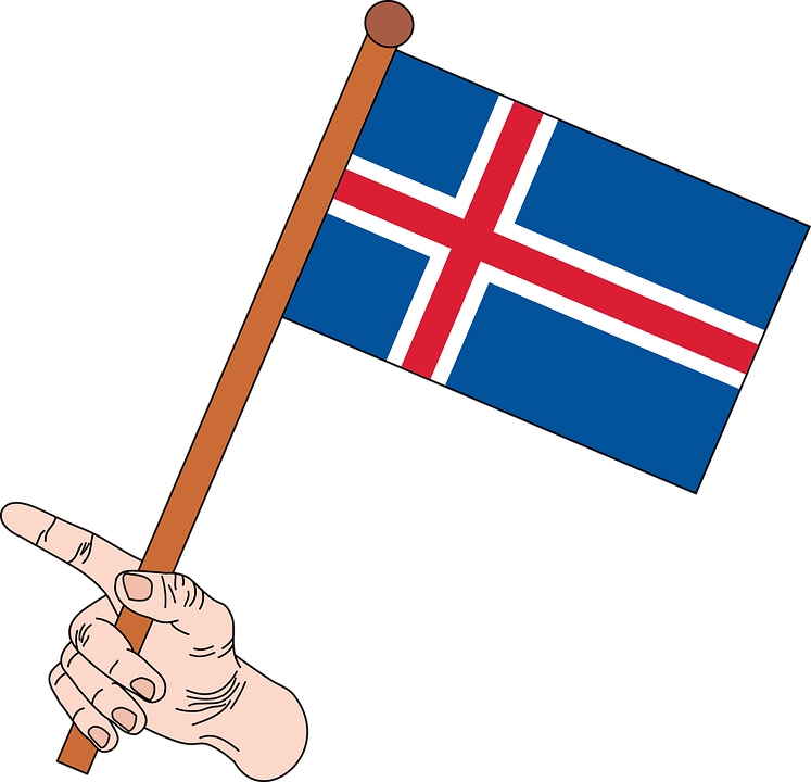 Icelandic_ Flag_ Handheld_ Illustration PNG image