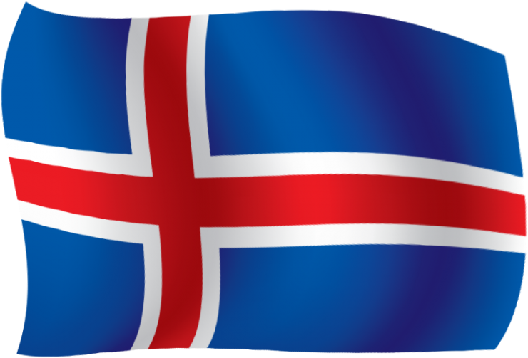 Icelandic Flag Waving PNG image