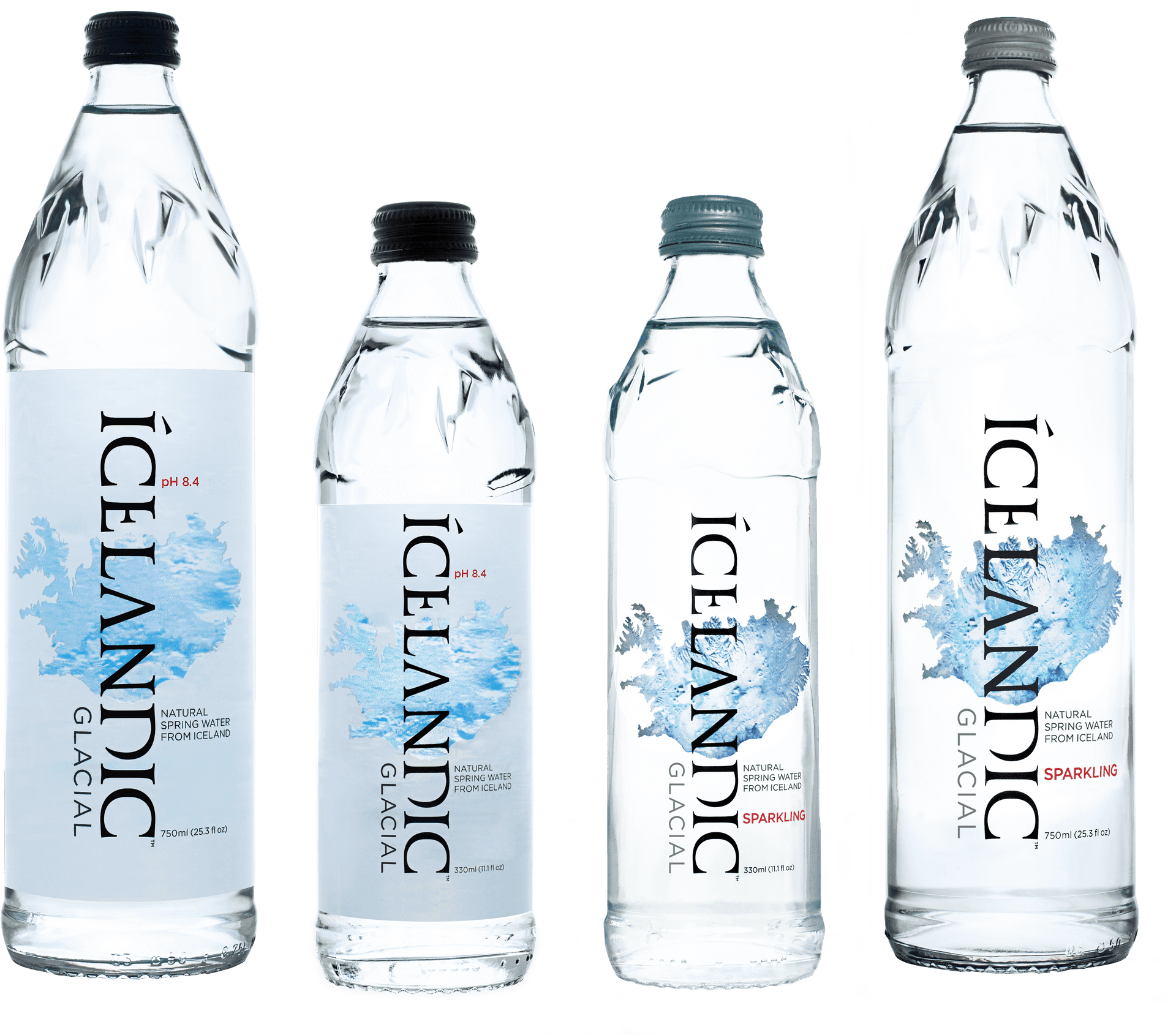 Icelandic Glacial Water Bottles PNG image