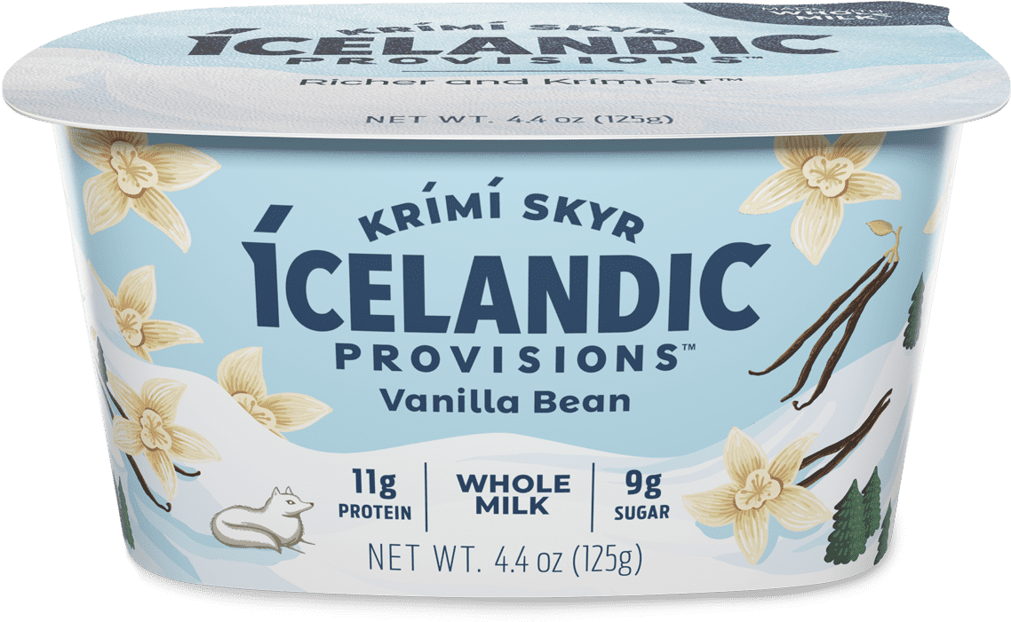 Icelandic Vanilla Bean Skyr Ice Cream Packaging PNG image
