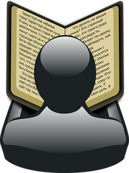 Icon Person Reading Book PNG image