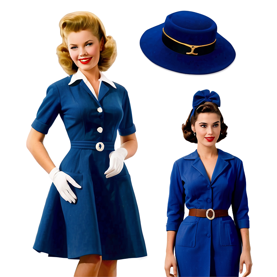 Iconic 1950s Fashion Outfits Png 18 PNG image