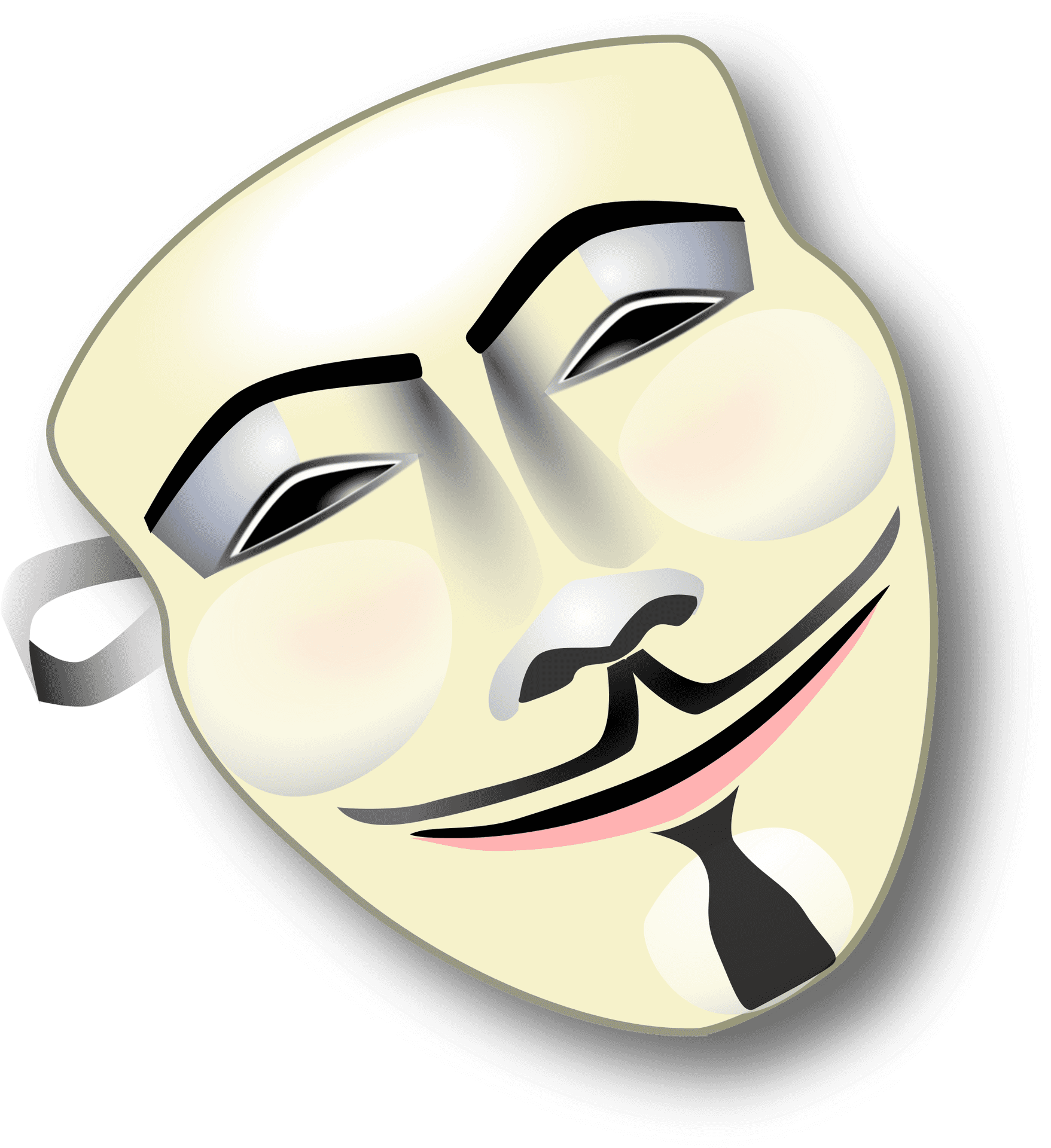 Iconic Anonymous Mask PNG image