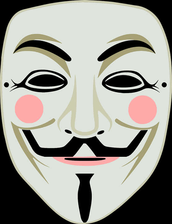 Iconic Anonymous Mask PNG image