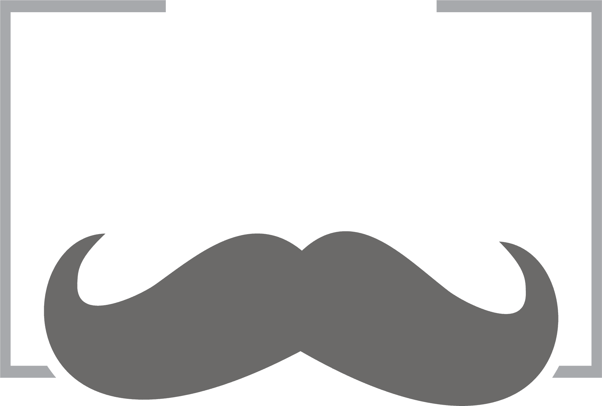 Iconic Black Moustache Graphic PNG image