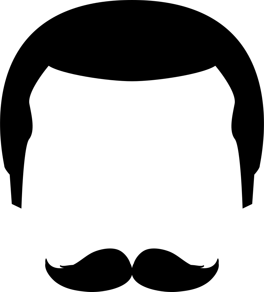 Iconic Black Moustache Graphic PNG image