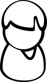 Iconic Blackand White User Avatar PNG image