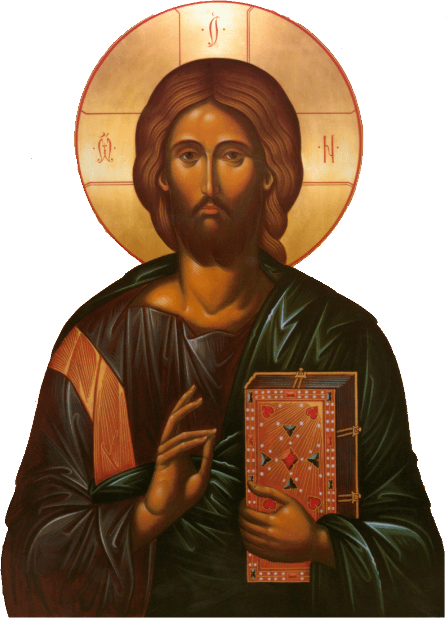 Iconic Christ Pantocrator Portrait PNG image