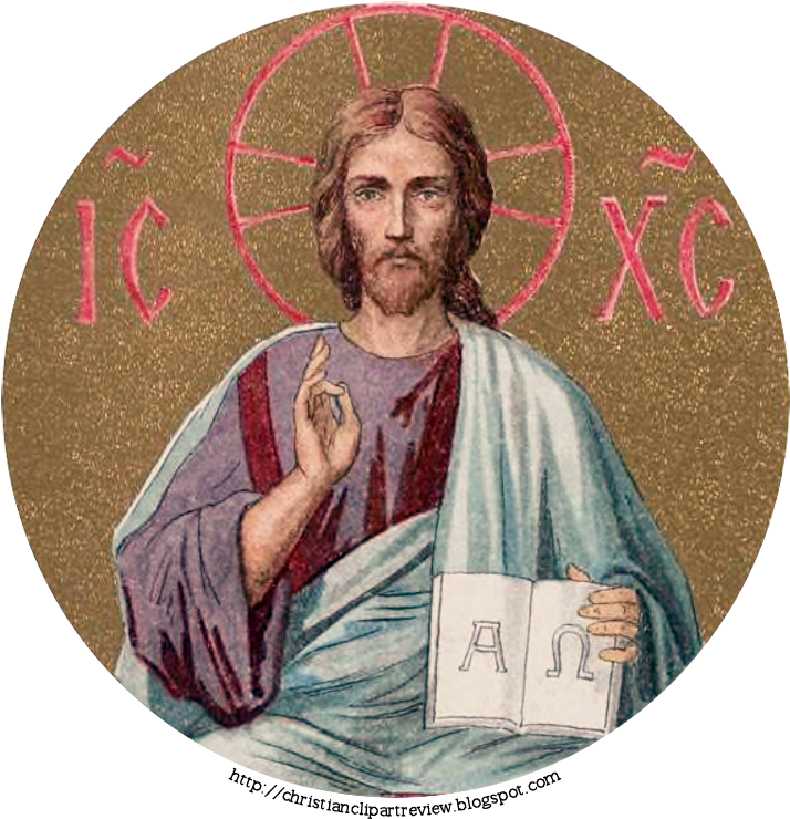 Iconic Christ Pantocrator PNG image