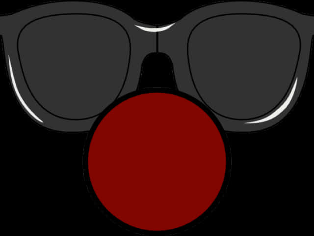 Iconic Clown Noseand Glasses PNG image