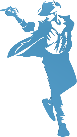 Iconic Dance Pose Silhouette PNG image