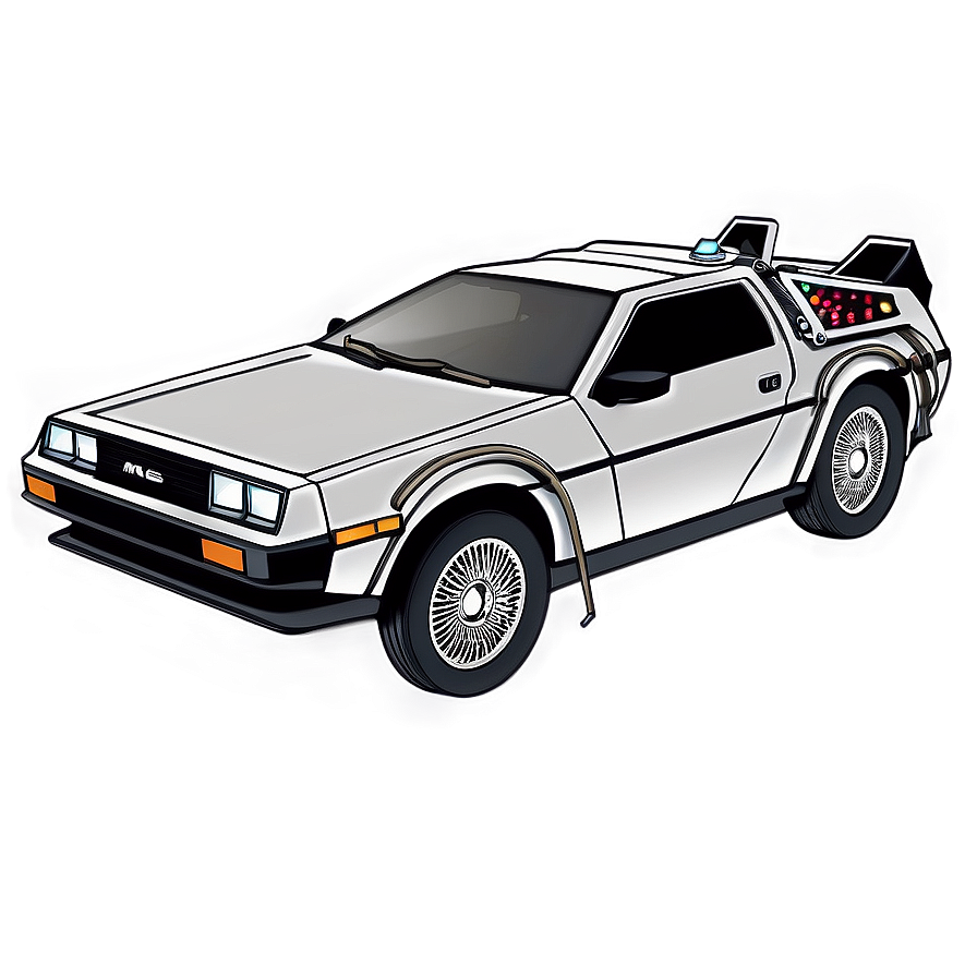 Iconic Delorean Time Machine Graphic Png 86 PNG image