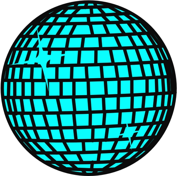 Iconic Disco Ball Illustration PNG image