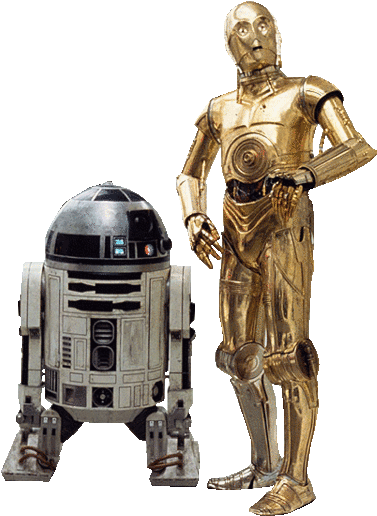 Iconic Droid Duo Star Wars PNG image