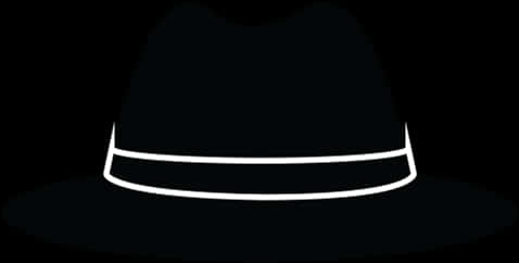 Iconic Fedora Hat Silhouette PNG image
