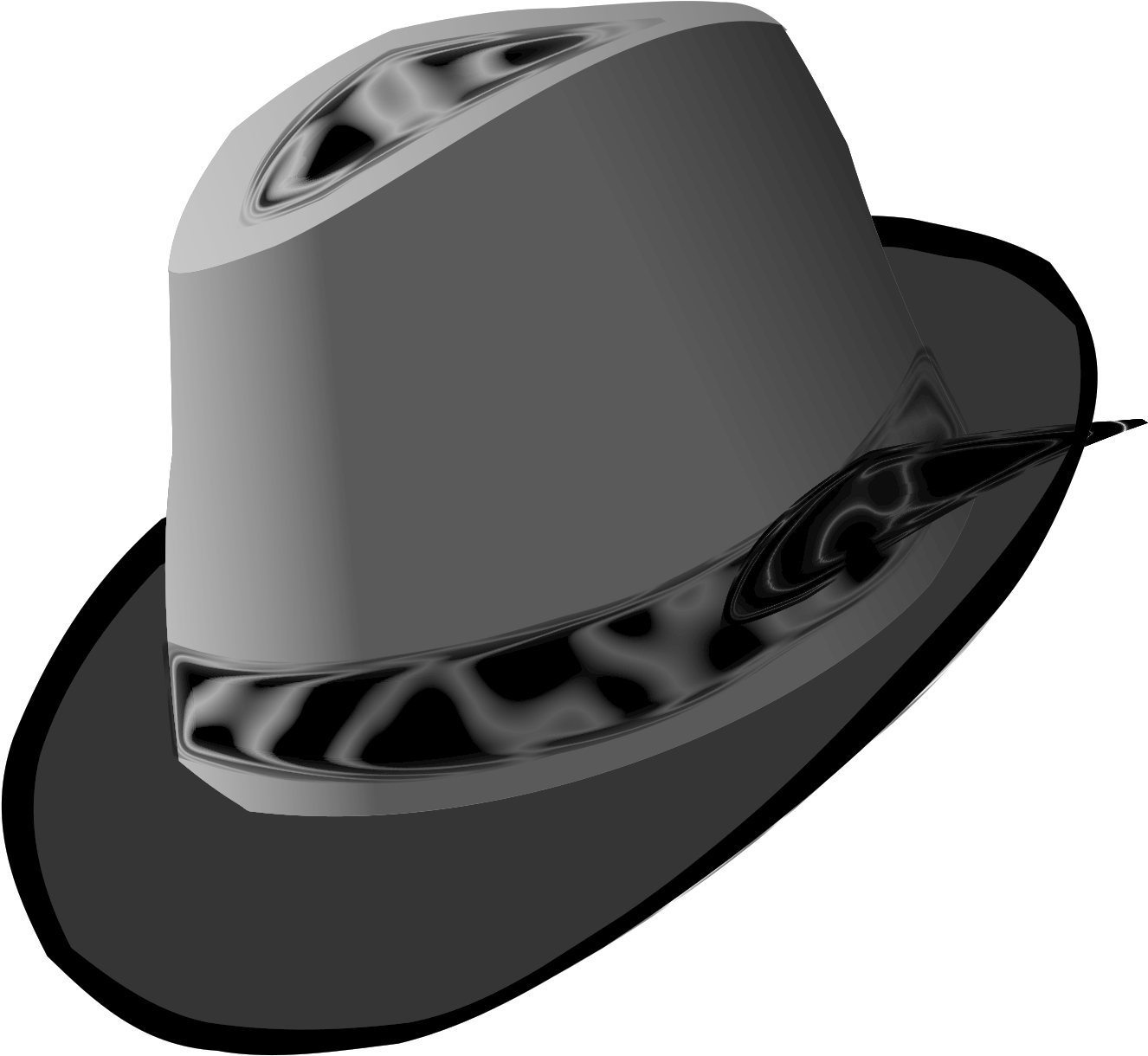 Iconic Fedora Hat3 D Render PNG image