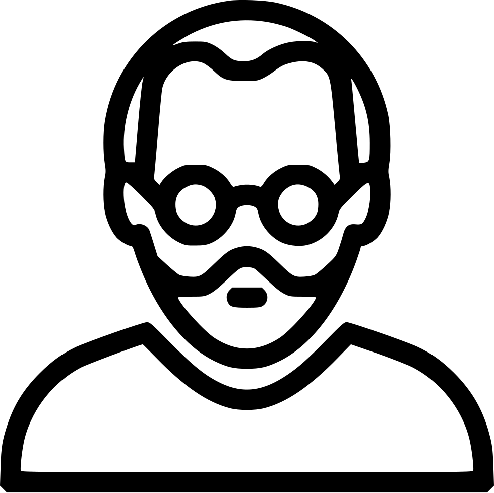 Iconic Glasses And Beard Avatar PNG image