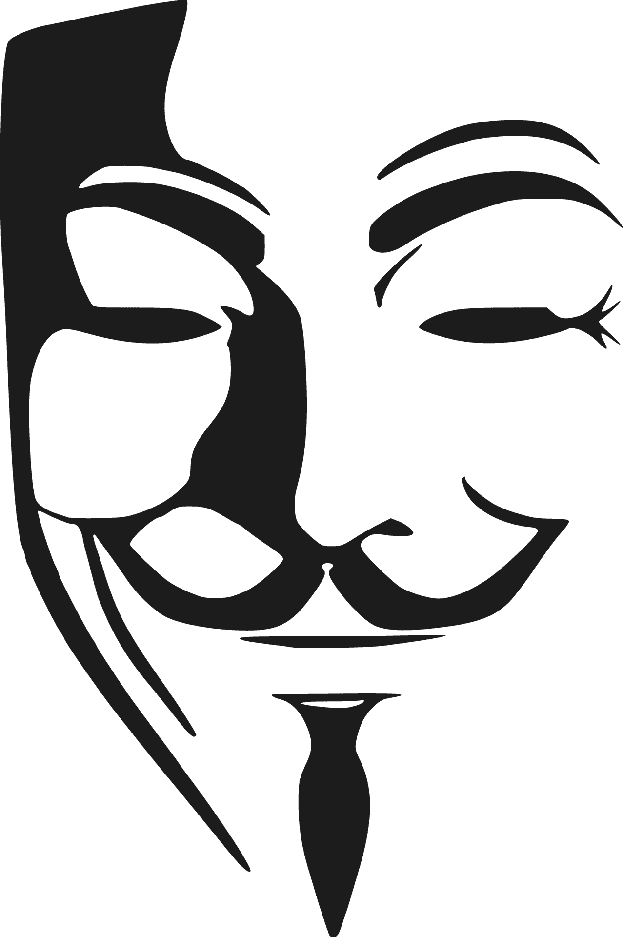 Iconic_ Guy_ Fawkes_ Mask_ Vector PNG image