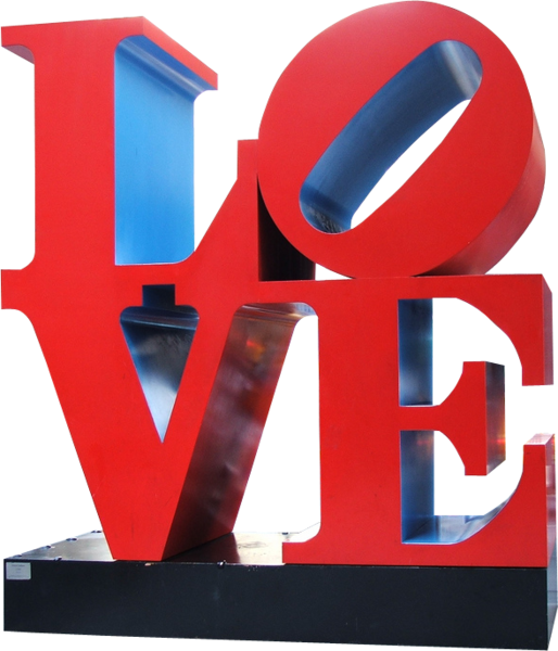 Iconic Love Sculpture PNG image