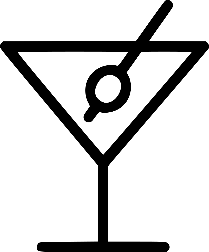 Iconic Martini Glass Outline PNG image