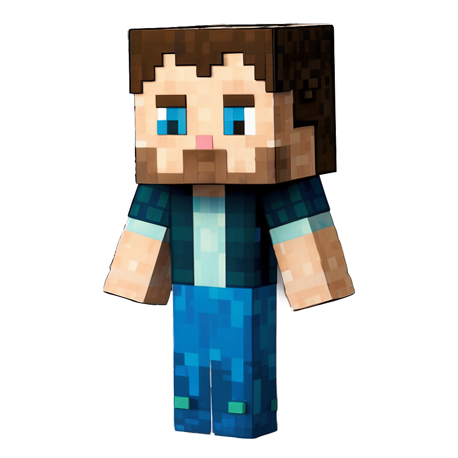 Iconic Minecraft Steve Head Png Nyc PNG image