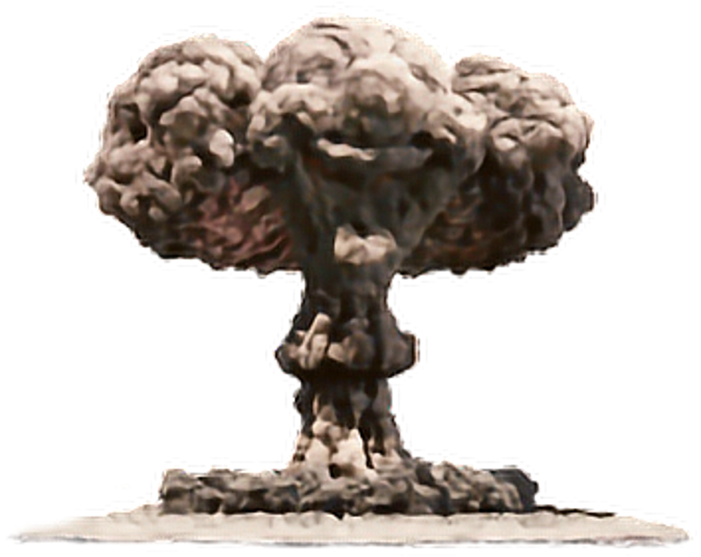 Iconic Mushroom Cloud Nuclear Explosion PNG image