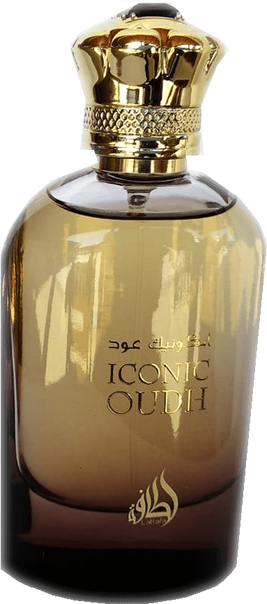 Iconic Oudh Perfume Bottle PNG image