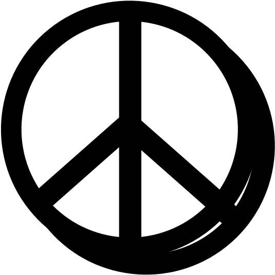 Iconic Peace Symbol PNG image