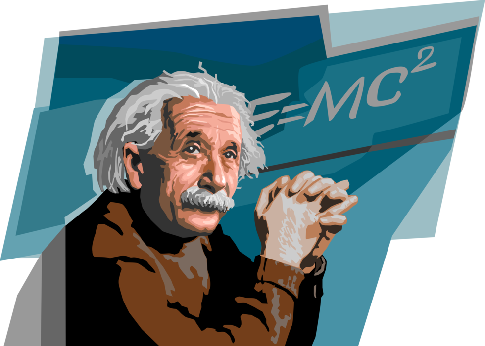 Iconic Physicist E M C2 Illustration PNG image