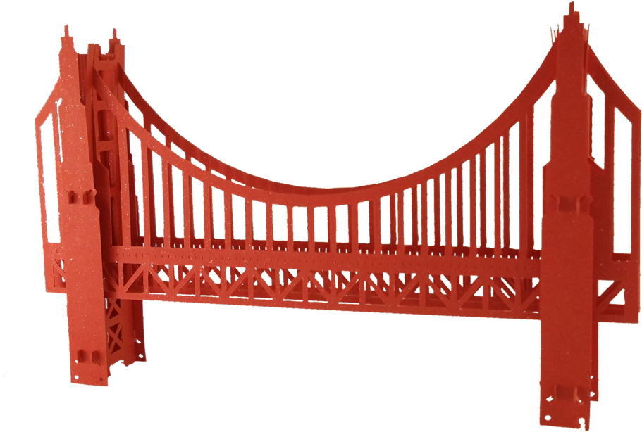 Iconic Red Bridge Graphic PNG image