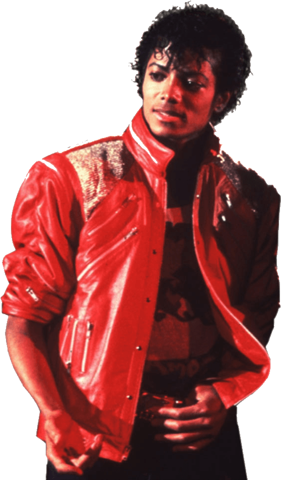 Iconic_ Red_ Jacket_ Pose PNG image