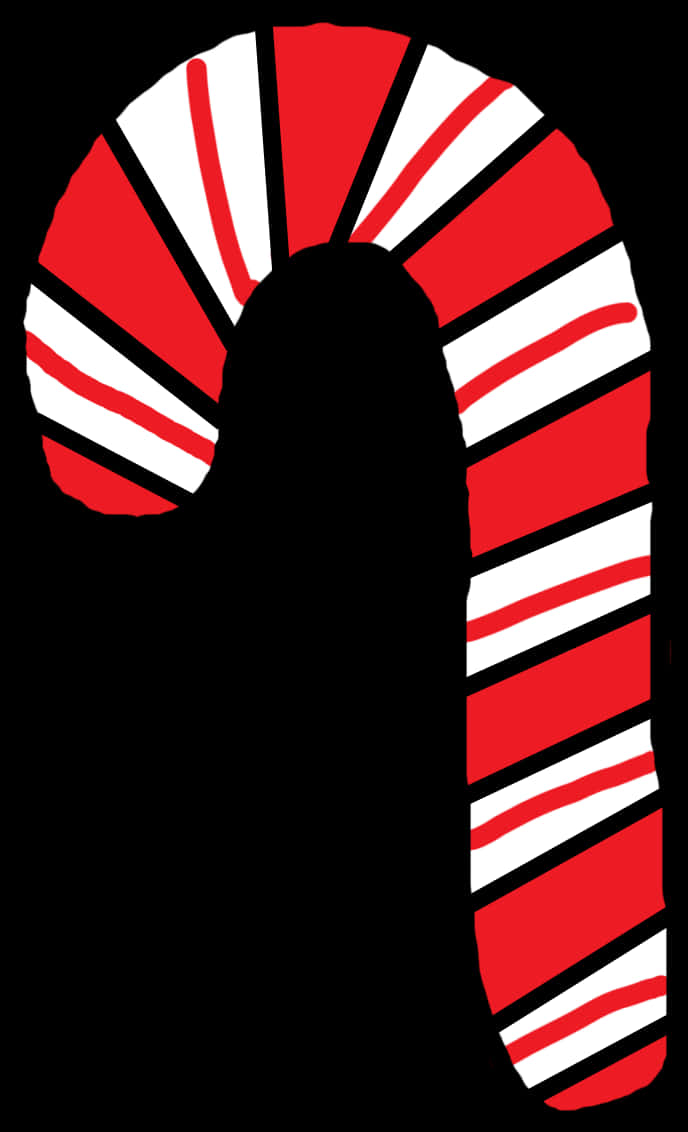 Iconic Redand White Candy Cane PNG image