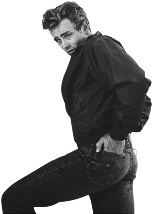 Iconic Retro Jeans Pose PNG image