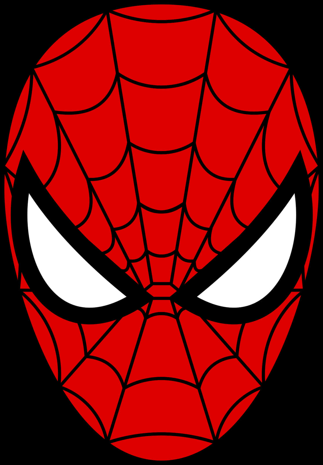 Iconic Spiderman Mask Graphic PNG image