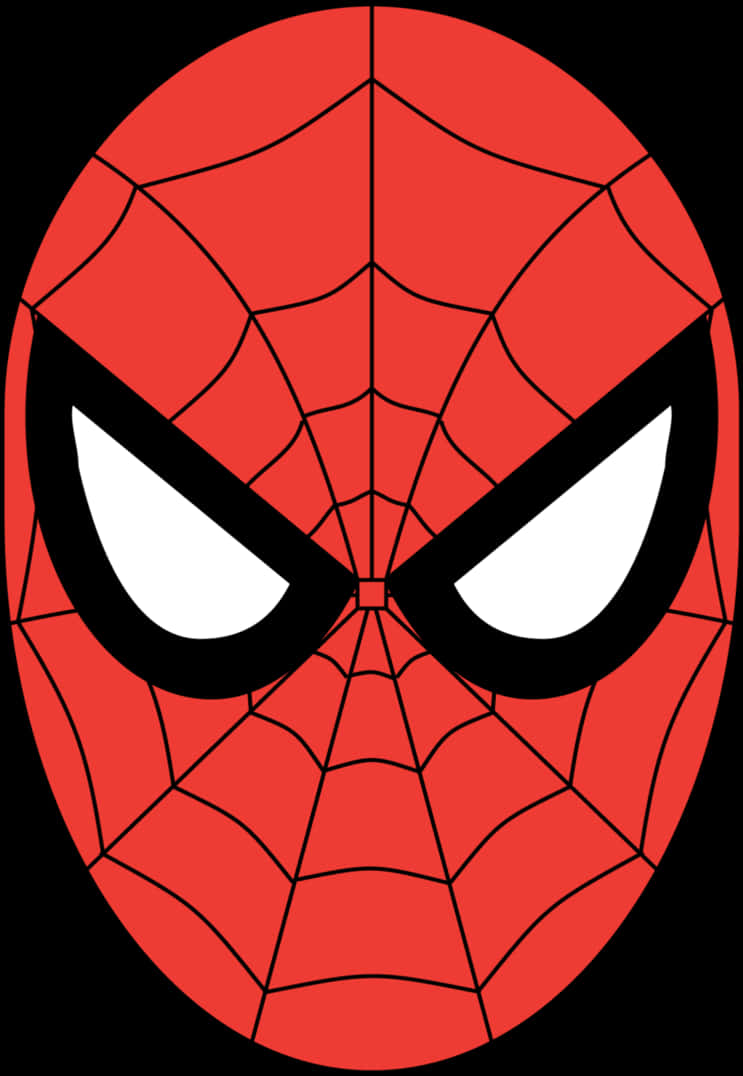 Iconic Spiderman Mask Graphic PNG image
