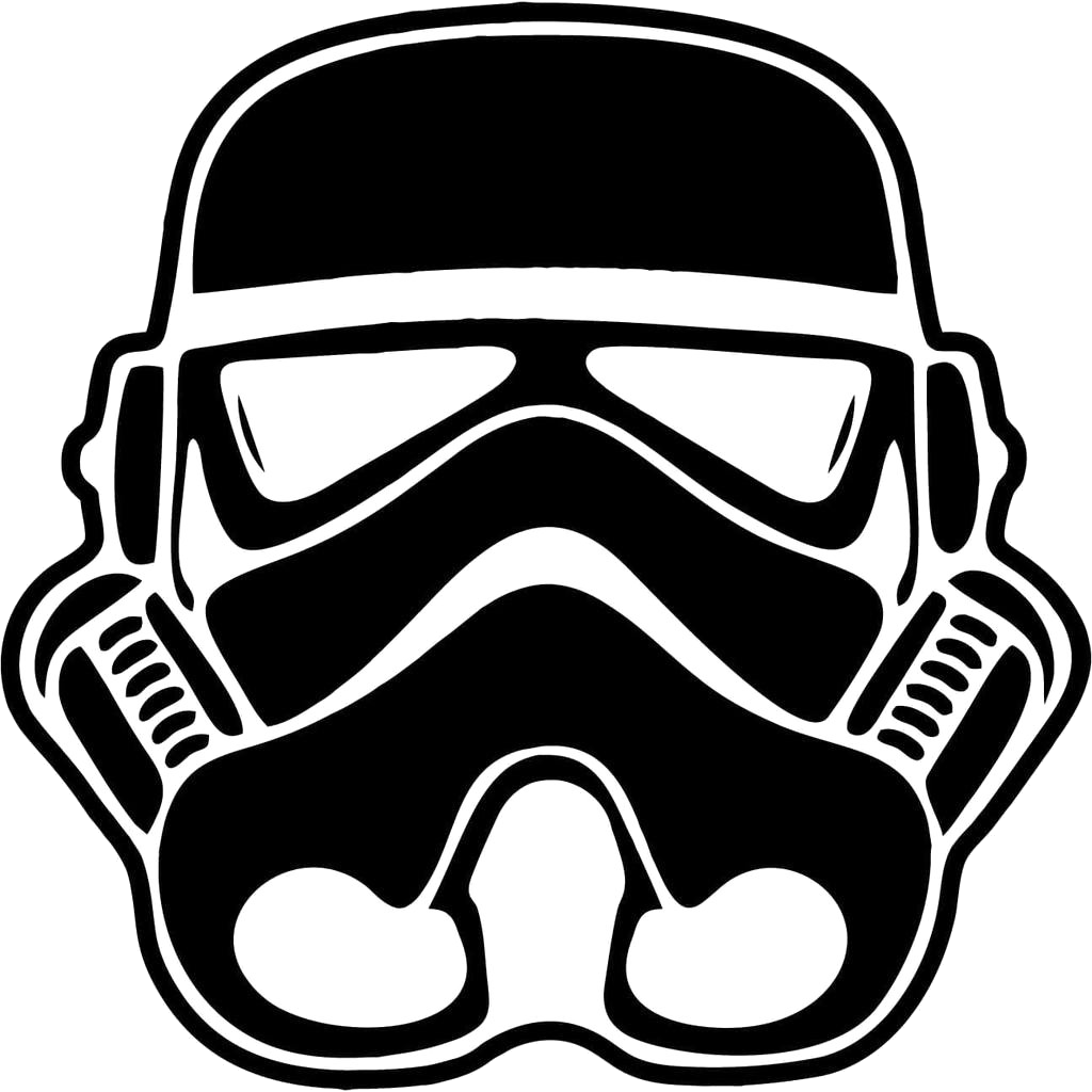 Iconic Stormtrooper Helmet PNG image