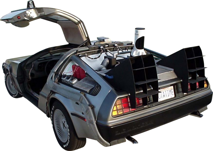 Iconic Time Travel Vehicle PNG image