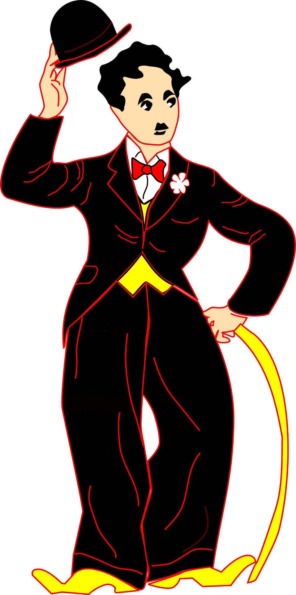 Iconic Tramp Character Illustration PNG image