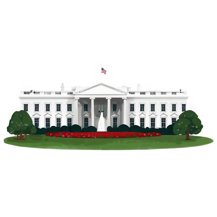 Iconic White House Facade Png Eqg PNG image