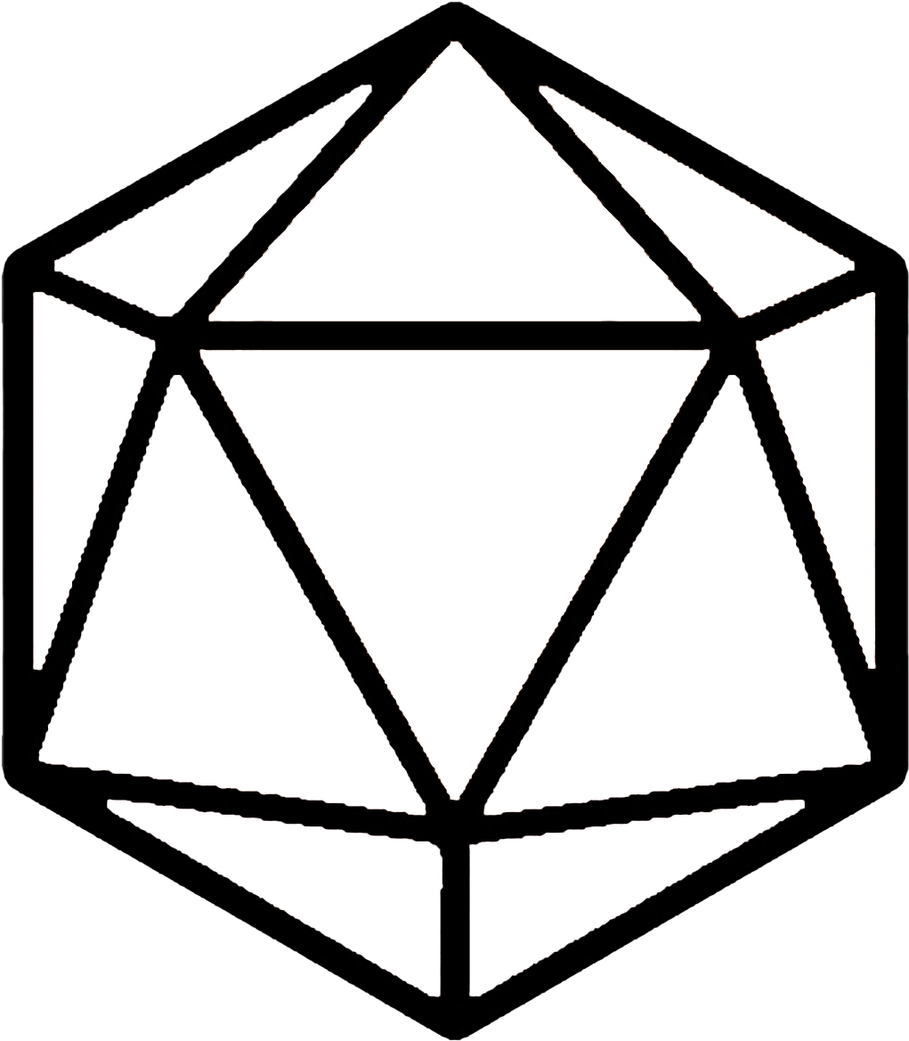 Icosahedron Outline Vector PNG image