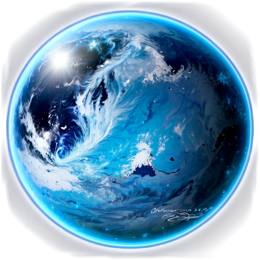 Icy Blue Planet Scene Png Mbx PNG image