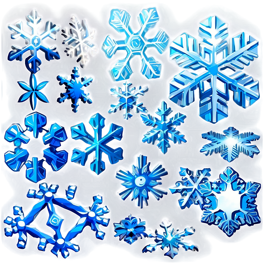 Icy Blue Snowflakes Png 45 PNG image