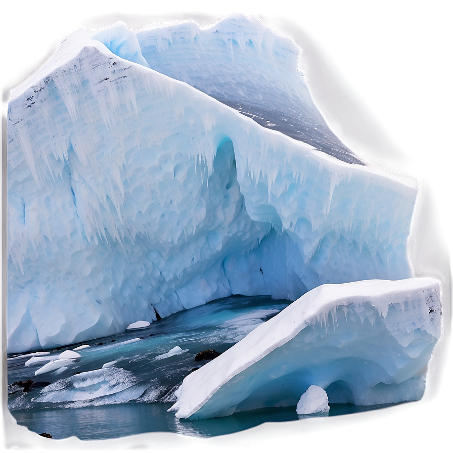 Icy Glacier Landscape Photo Png Drl PNG image