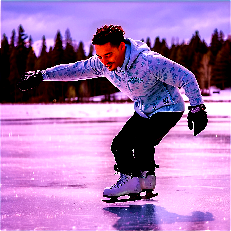 Icy Skating Journey Png 06122024 PNG image